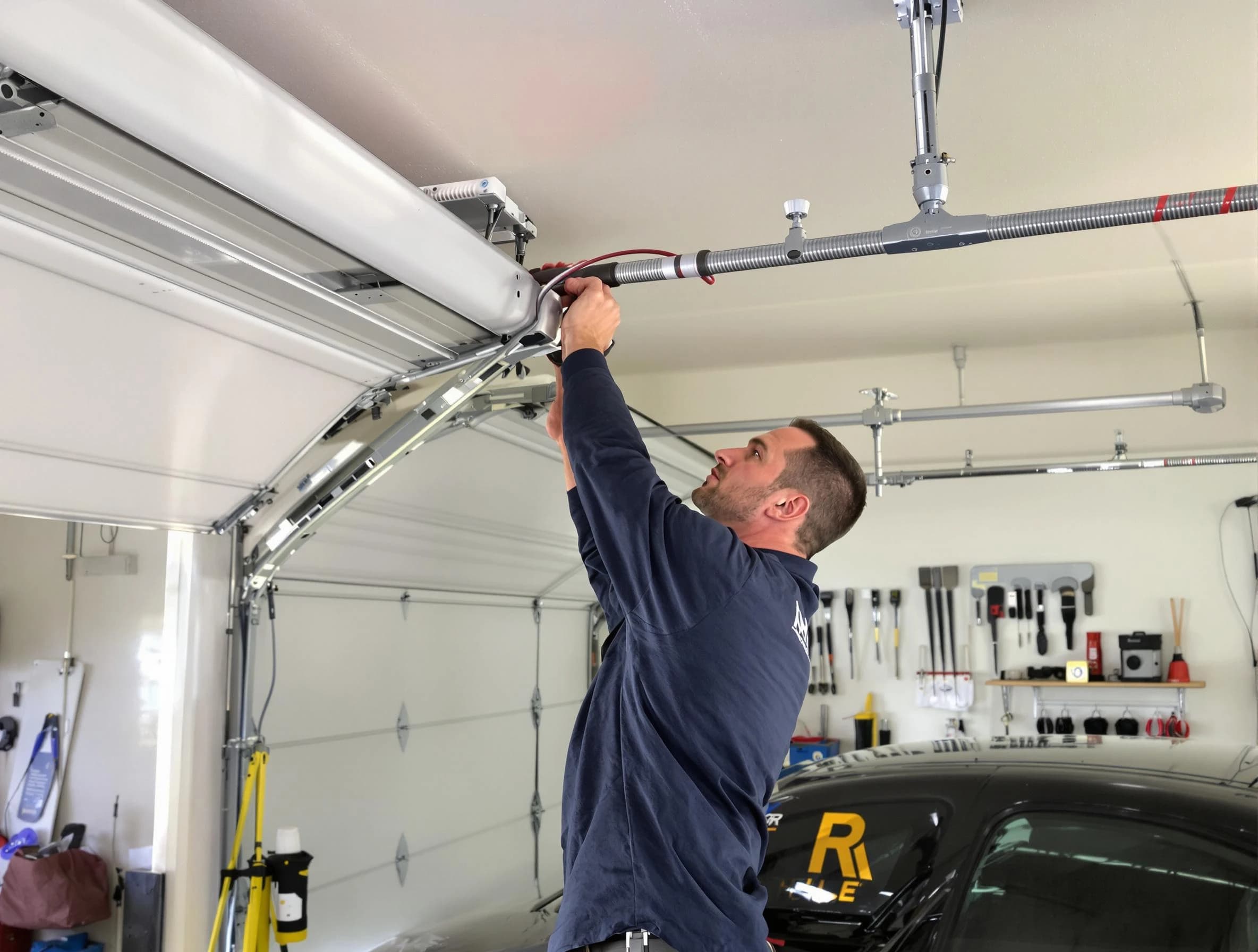 Goodyear Garage Door Repair technician performing garage door cable repair in Goodyear