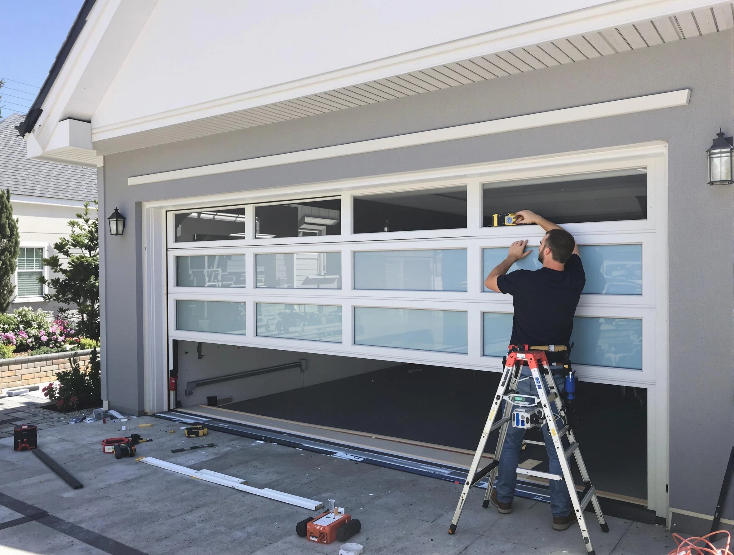 Goodyear Garage Door Repair team performing garage door replacement in Goodyear