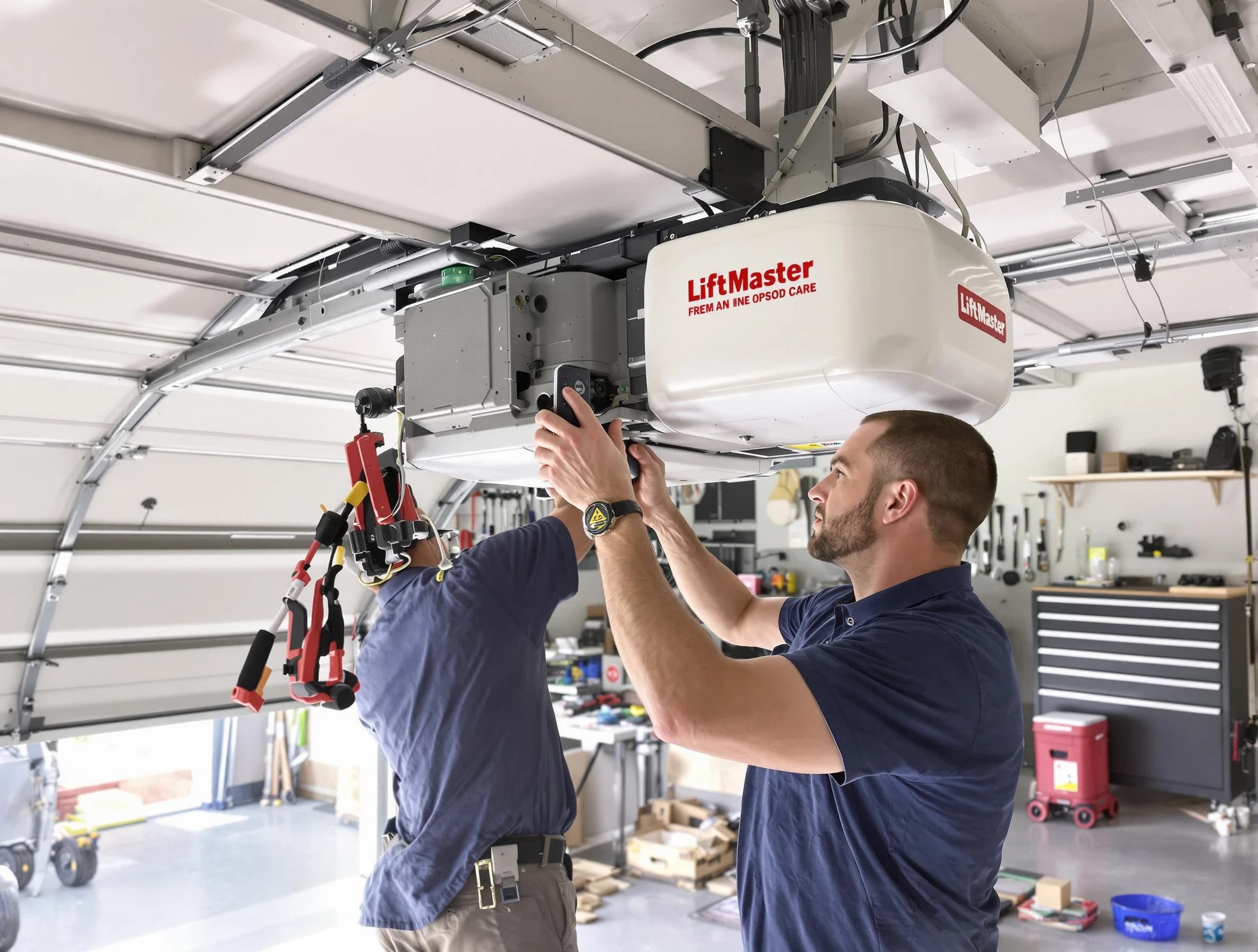 Goodyear Garage Door Repair technician performing advanced diagnostics on garage opener in Goodyear