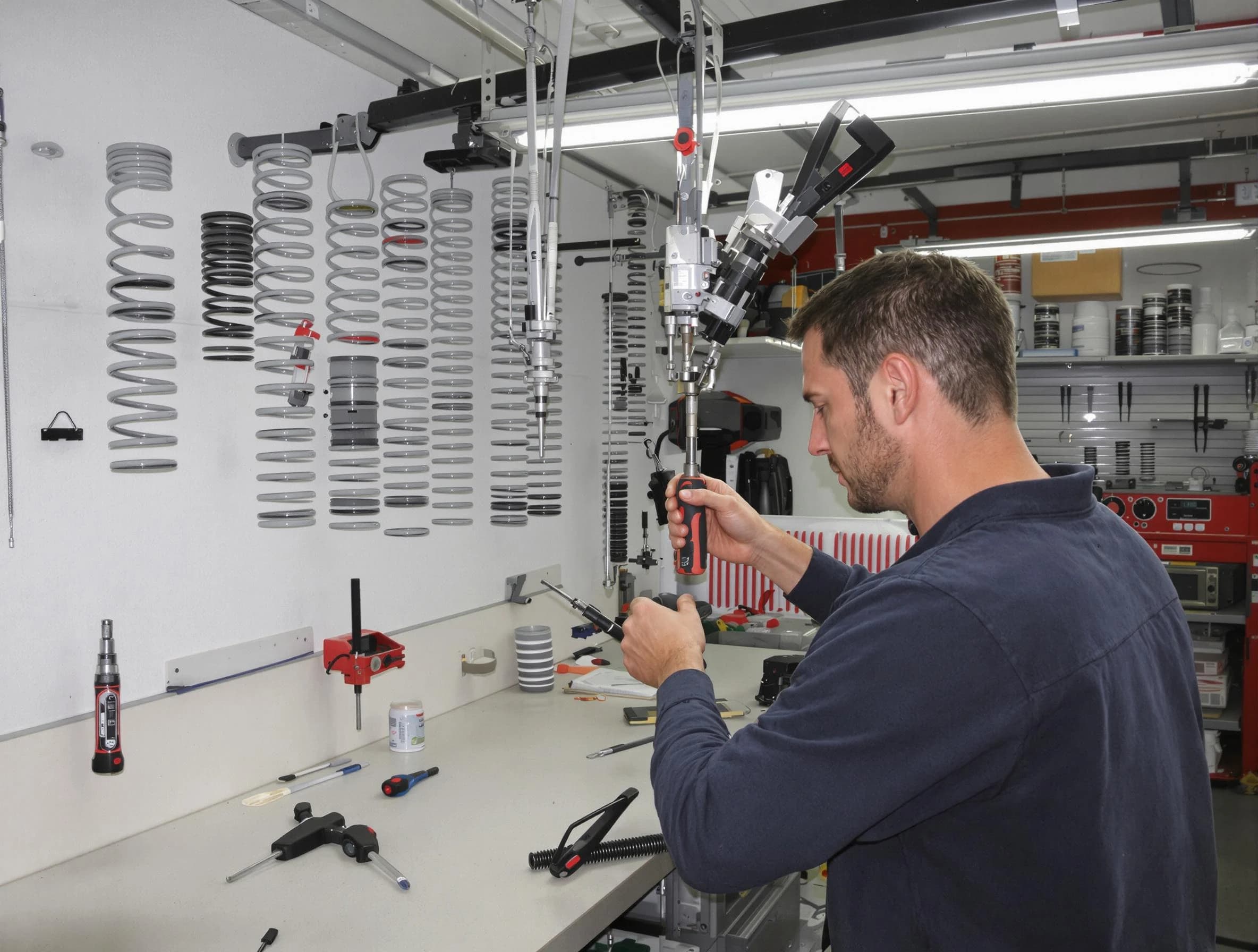 Goodyear Garage Door Repair safety certified technician performing precision spring replacement in Goodyear