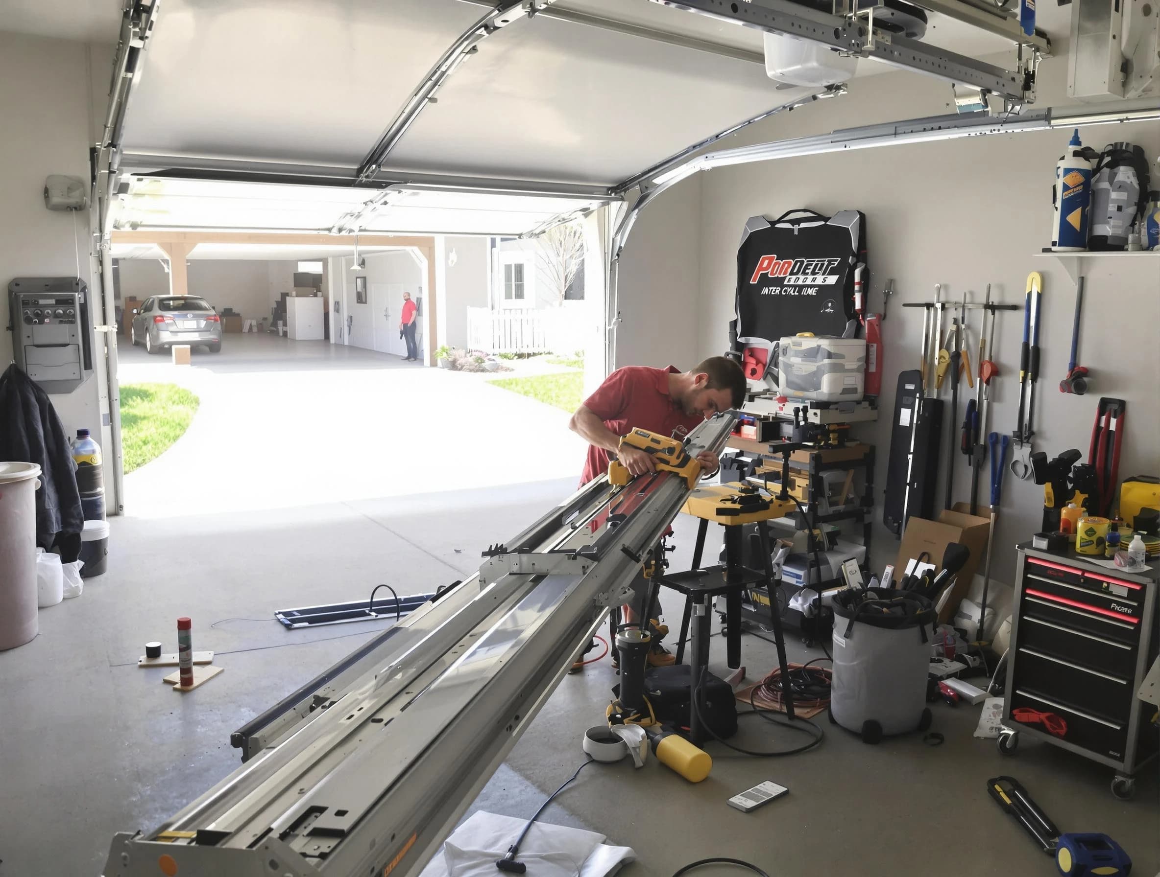 Goodyear Garage Door Repair expert performing track repair in Goodyear